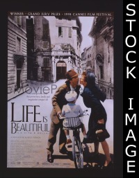 H675 LIFE IS BEAUTIFUL double-sided one-sheet movie poster '97 Roberto Benigni