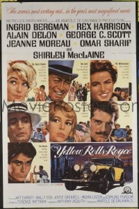 s448 YELLOW ROLLS-ROYCE one-sheet movie poster '65 Bergman, Harrison