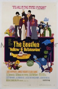 #8539 YELLOW SUBMARINE 1sh 1968 psychedelic art, John, Paul, Ringo & George, 12 song style
