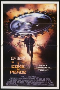 H557 I COME IN PEACE double-sided one-sheet movie poster '90 Dolph Lundgren