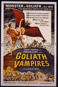 P755 GOLIATH & THE VAMPIRES one-sheet movie poster '64 Gordon Scott