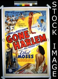 #002 GONE HARLEM 1sh '39 'all-Negro cast' 