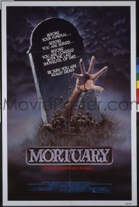 A836 MORTUARY one-sheet movie poster '84 Satanic cult, cool art!