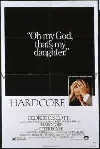 #233 HARDCORE 1sh '79 George C. Scott 