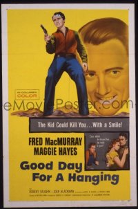 P761 GOOD DAY FOR A HANGING one-sheet movie poster '59 MacMurray