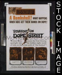 #586 STAKEOUT ON DOPE STREET 1sh '58 Drugs! 
