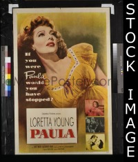 #8135 PAULA 1sh '52 Loretta Young