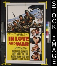 #1488 IN LOVE & WAR 1sh '58 Wagner, Wynter 