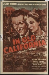 JW 200 IN OLD CALIFORNIA #1 one-sheet movie poster R40s art like original!