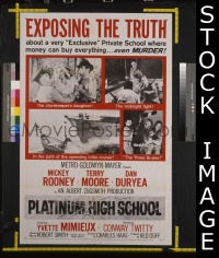 #545 PLATINUM HIGH SCHOOL 1sh '60 Terry Moore 