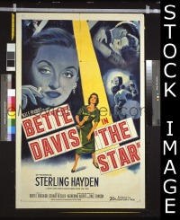 #569 STAR 1sh '53 Bette Davis, Hayden, Wood 