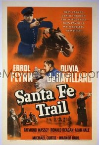 1588 SANTA FE TRAIL one-sheet movie poster '40 Errol Flynn, de Havilland
