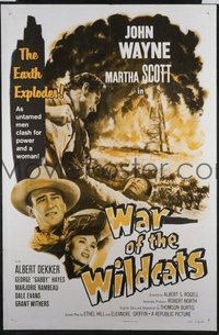 JW 216 IN OLD OKLAHOMA one-sheet movie poster R59 John Wayne fights oil fires