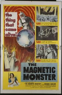 f587 MAGNETIC MONSTER one-sheet movie poster '53 Richard Carlson, sci-fi!