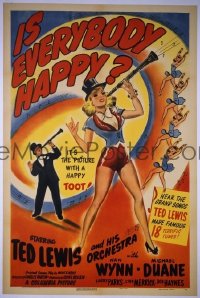 #405 IS EVERYBODY HAPPY? 1sh '43 Ted Lewis 