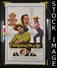 #5337 SAY ONE FOR ME 1sh '59 Crosby, Reynolds 