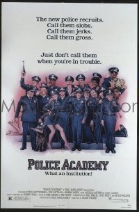 H864 POLICE ACADEMY one-sheet movie poster '84 Guttenberg