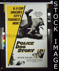 #548 POLICE DOG STORY 1sh '61 Brown, Anders 