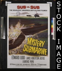 #9525 MYSTERY SUBMARINE 1sh '63 sub vs sub! 