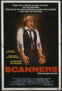 #684 SCANNERS 1sh '81 David Cronenberg 