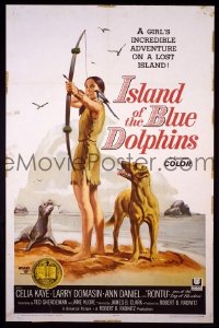 r823 ISLAND OF THE BLUE DOLPHINS one-sheet movie poster '64 Celia Kaye