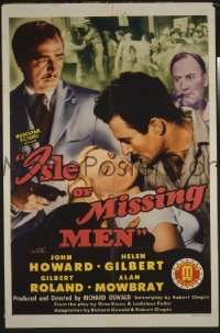 #302 ISLE OF MISSING MEN 1sh '43 J. Howard 
