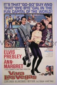 #040 VIVA LAS VEGAS 1sh '64 many artwork images of Elvis Presley & sexy Ann-Margret!