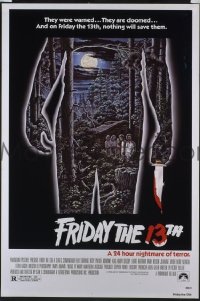 v451 FRIDAY THE 13th ('80)  1sh '80 slasher horror classic!