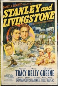 v180 STANLEY & LIVINGSTONE linen 1sh '39 Spencer Tracy