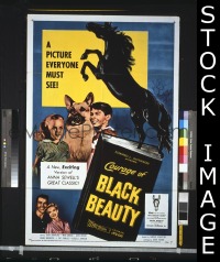 #132 COURAGE OF BLACK BEAUTY 1sh '57 Crawford 