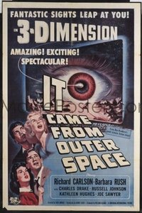 VHP7 318 IT CAME FROM OUTER SPACE rare style one-sheet movie poster '53 3D art!