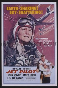 JW 280 JET PILOT one-sheet movie poster R79 John Wayne, Cold War, Leigh