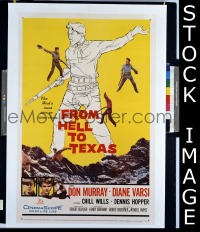 #4556 FROM HELL TO TEXAS 1sh '58 Don Murray 