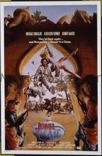 r844 JEWEL OF THE NILE one-sheet movie poster '85 Michael Douglas