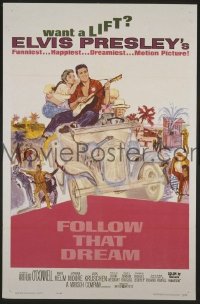 P661 FOLLOW THAT DREAM one-sheet movie poster '62 Elvis Presley
