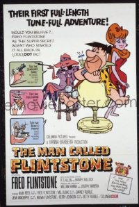 Q109 MAN CALLED FLINTSTONE one-sheet movie poster '66 Flintstones!