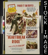 #282 HEARTBREAK RIDGE 1sh '55 Korean War 