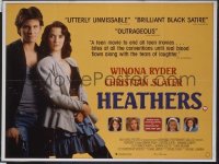 C075 HEATHERS British quad movie poster '89 Winona Ryder