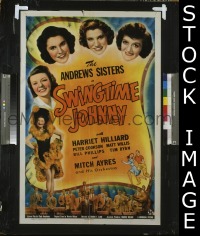 #243 SWINGTIME JOHNNY 1sh '43 Andrews Sisters 