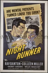 #356 NIGHT RUNNER 1sh '57 classic image! 