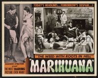 VHP7 049 MARIHUANA lobby card R40s The weed with roots in hell!