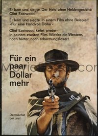 #359 FOR A FEW DOLLARS MORE teaser German movie poster '65 Clint!!