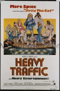 P820 HEAVY TRAFFIC one-sheet movie poster '73 X-rated cartoon!
