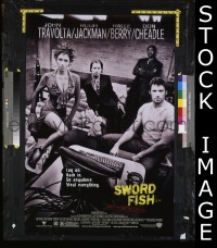 I105 SWORDFISH double-sided one-sheet movie poster '01 Travolta, Jackman