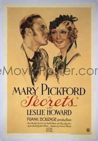 v483 SECRETS ('33) linen 1sh '33 Mary Pickford, Leslie Howard