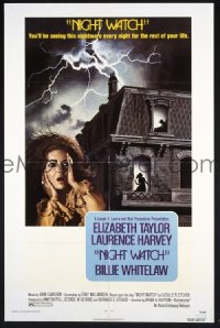 f622 NIGHT WATCH one-sheet movie poster '73 Elizabeth Taylor