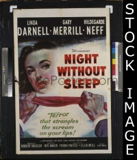 #1599 NIGHT WITHOUT SLEEP 1sh '52 L. Darnell 