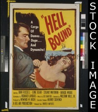 #290 HELL BOUND 1sh '57 Russell, Blair 