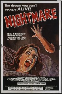 Q251 NIGHTMARE one-sheet movie poster '81 wild image!