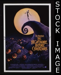 H797 NIGHTMARE BEFORE CHRISTMAS double-sided one-sheet movie poster '93 Burton